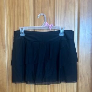 NWOT Large Black Bathing Suit Layered Skirt